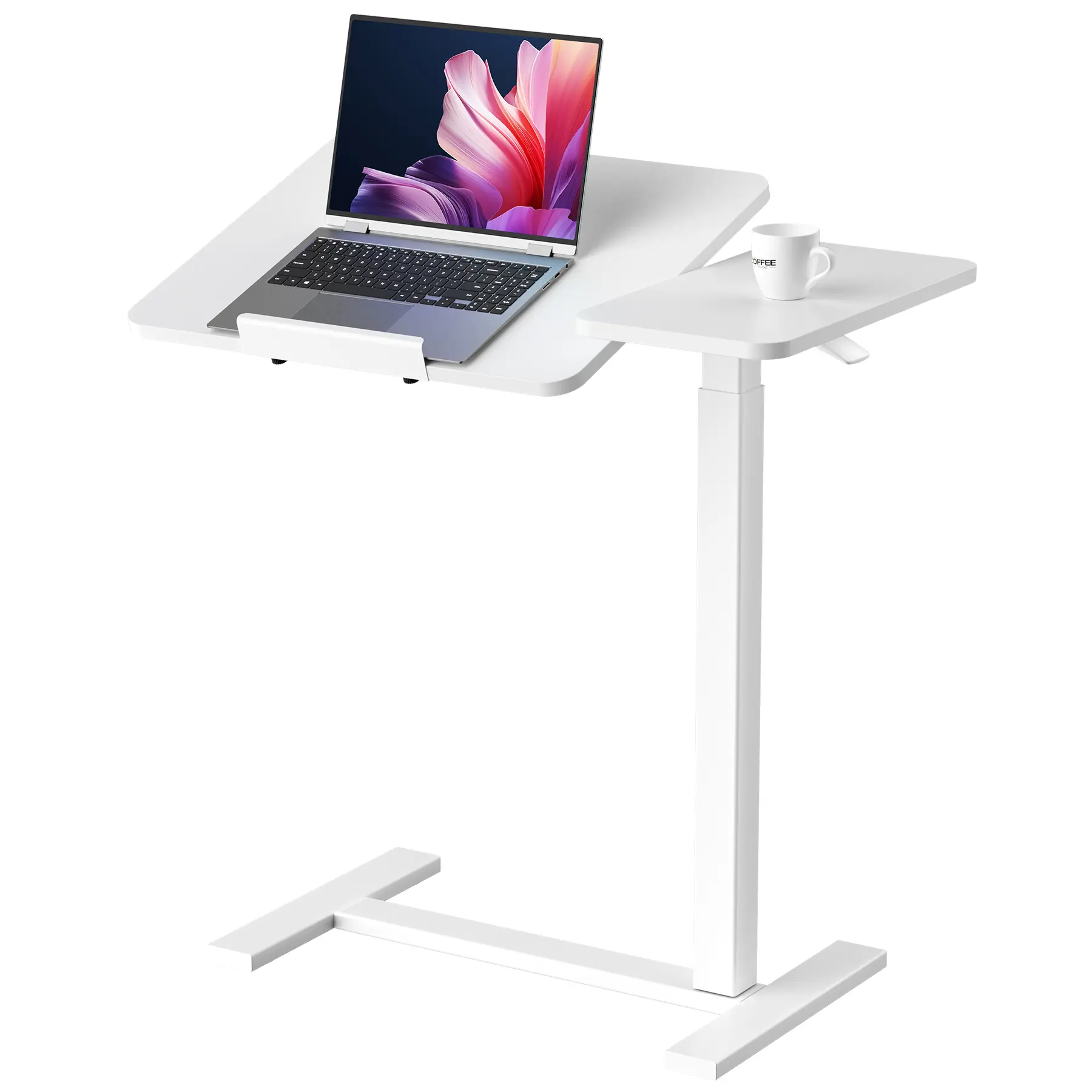 Overbed Bedside Table Adjustable with Wheels, Mobile Standing Stand Up Rolling Laptop PC Desks with Tilting Top Height Tray Side Computer Workstation Overbed Bedside Table Adjustable with Wheels, Mobile Standing Stand Up Rolling Laptop PC Desks with Tilting Top Height Tray Side Computer Workstation