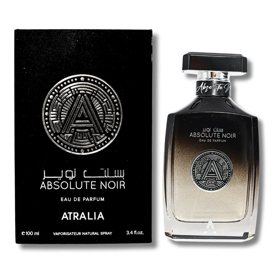 Atralia Absolute Noir Eau de Parfum - Men's Long-Lasting Versatile Scented Fragrance, Fragrance That Starts With A Warm Vetiver & Pineapple Woody Aromatic Notes, 3.4 fl. oz Single Item, Versatile Fragrance