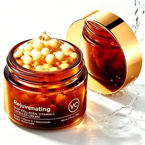 Vitamin C Niacinamide VC Capsule Face Cream - Moisturizing, Hydrating, Brightening Bare Face Gel Filler for Women's Skincare (Moisturizer)