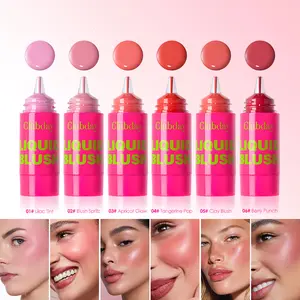 Press-On Blush Liquid Highlighter, Long-Lasting Glossy Finish, Easy Application, Suitable for Christmas & Valentine's Day Makeup