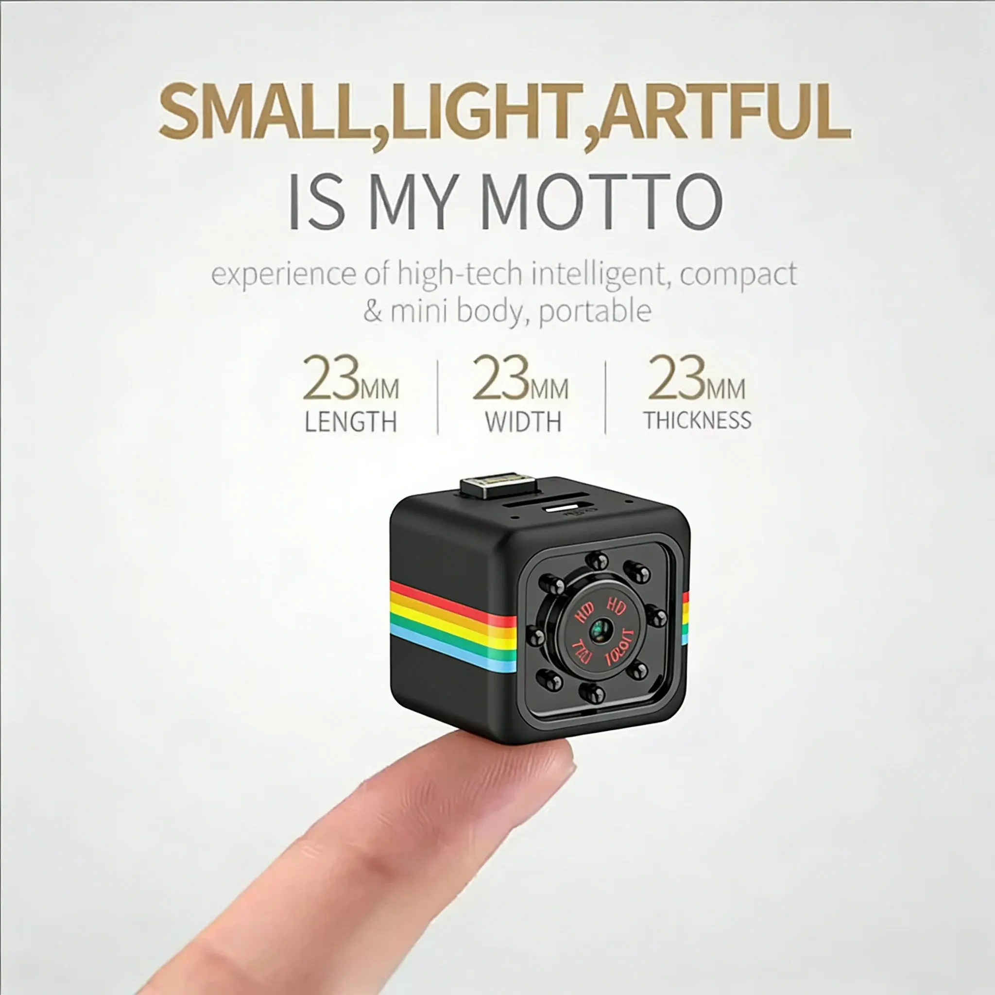 Mini Micro Compact Action Camera - 1080P HD Sports DV, 30fps Recording, Night Vision, ROHS Certified, 128G Storage Support, for Outdoor Users