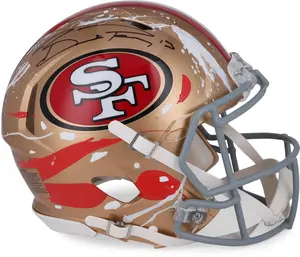 Brock Purdy San Francisco 49ers Autographed Riddell Speed Authentic Helmet - Art by King Saladeen - Limited Edition #1/1 - WN55915797 - Fanatics Authentic Certified