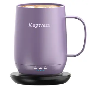 Self Heating Coffee Mug T2, 16oz Smart Heated Coffee Mug, 150 Min Battery Life - Hot up to 149℉ Temperature Control Coffee Mug Warmer, Gifts for Dad Mom (No APP)