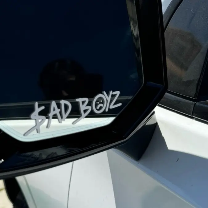 Sad Boyz Junior H Set of 2 Mirror Vinyl Decal Sticker Many Colors