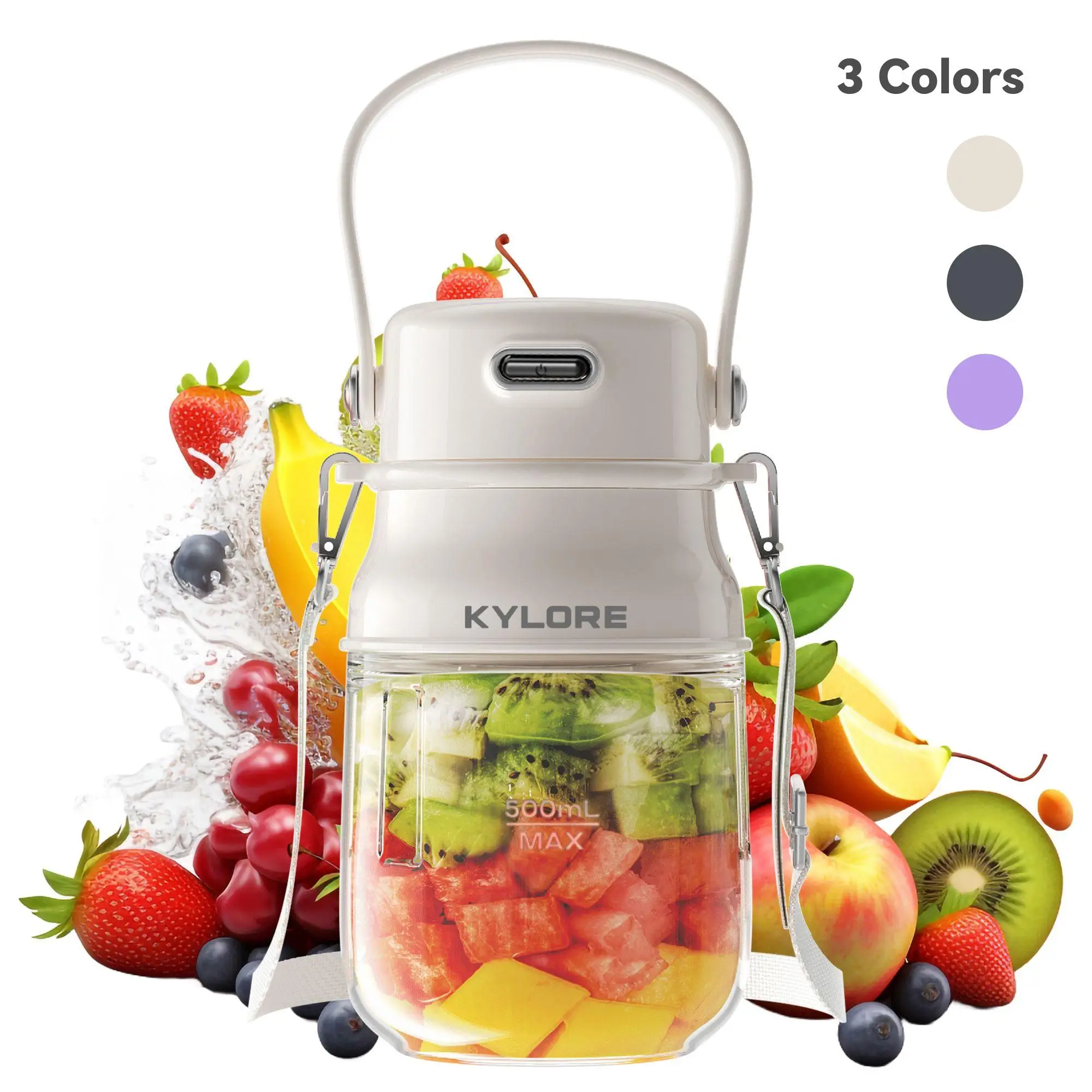 KYLORE 270z/800ml Portable Juicer Blender, USB Rechargeable Blender with 10 Blades, for Smoothies Liquid Diet, Household BPA FREE Kitchen Appliances f