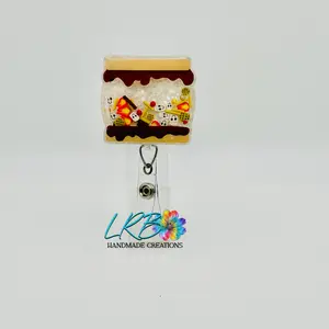 Smore SHAKER Badge Reel – Custom Badge Clip, Retractable ID Holder, Teacher Lanyard, Handmade Gift for Teachers, Nurses, & Office Staff