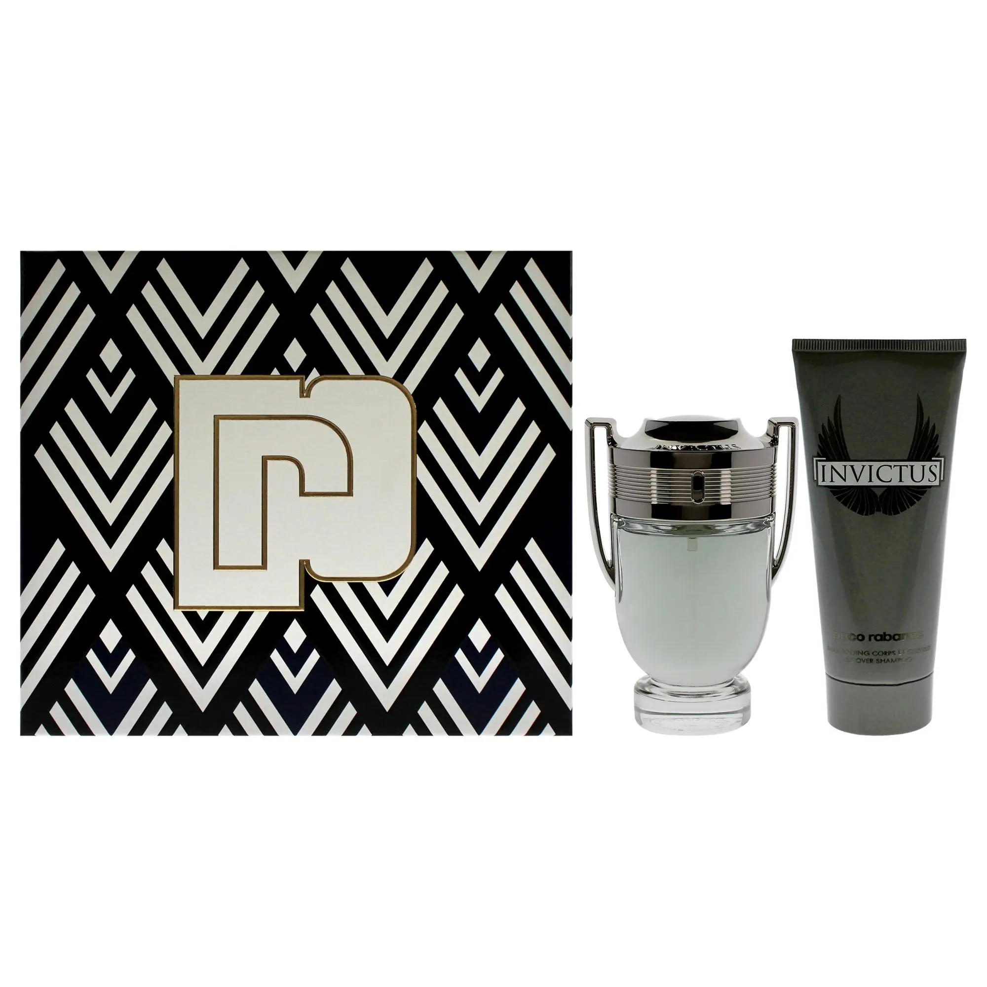 Paco Rabanne Invictus Fresh for Men - 2-Piece Gift Set (3.4oz EDT Spray, 3.4oz All Over Shampoo), Two Piece Set