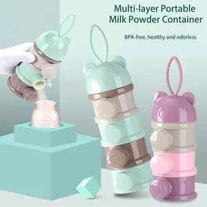 3 or 4-Layer Formula Dispenser & Milk Organizer | Leakproof BPA-Free Snap-Lid Travel Storage Container
