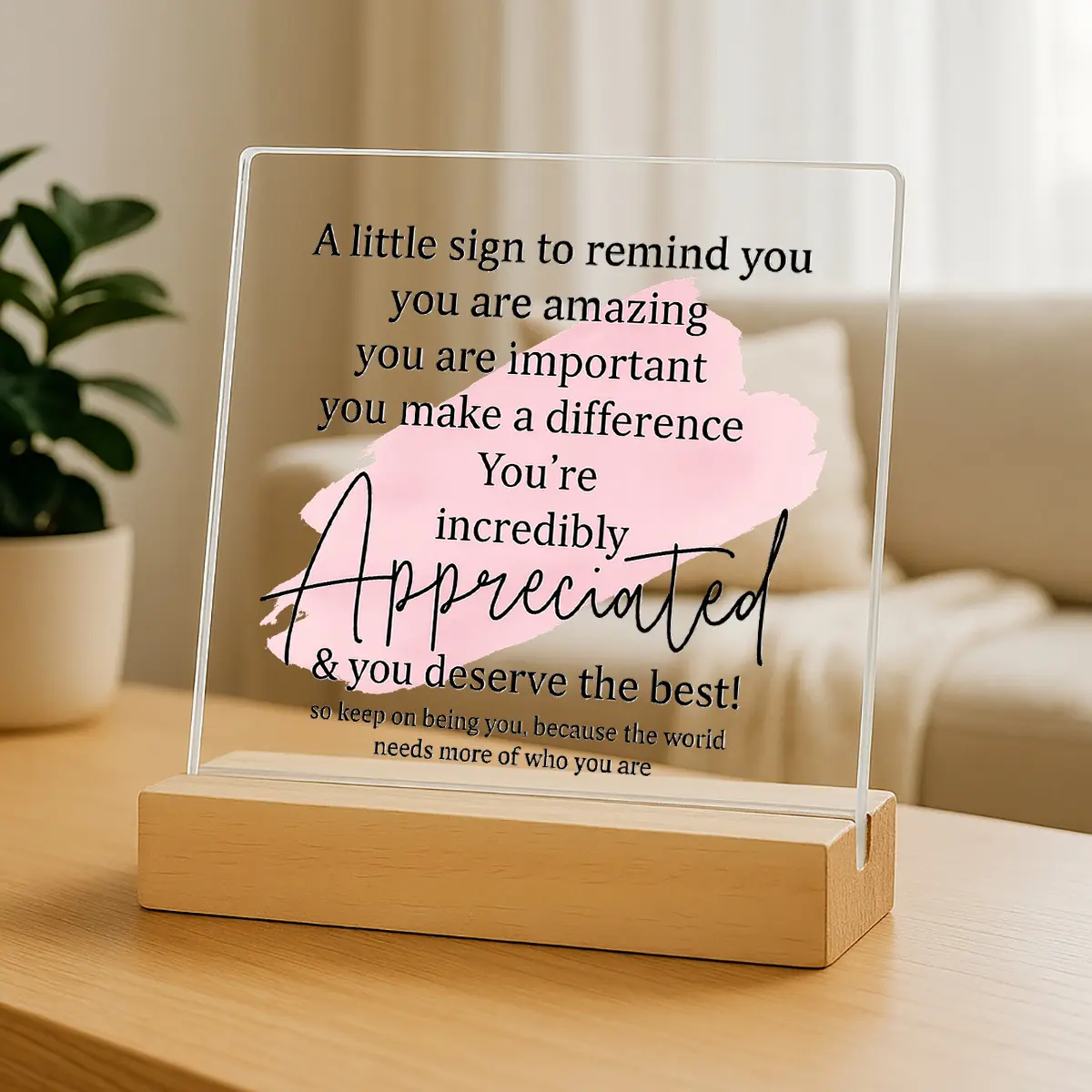 Inspirational Gifts for Women, Office Desk Decor, Appreciation Gifts for Coworkers, Social Worker Employee Motivation, Retirement Gifts, Home Office Decoration, Decorative Plaque, Acrylic Plaque Decor