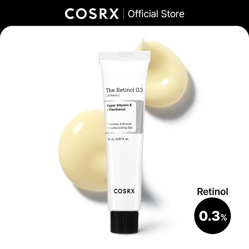 [COSRX Official] The Retinol 0.3 Cream, Anti-Wrinkle Moisturizer for Face, Firming & Rejuvenating Concentrate for Radiant Skin, Adults & All Skin Types, 20ml