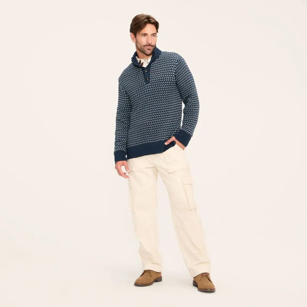 Men's Stylish Turtleneck Nordic Stitch Pullover Sweater - Woolrich, Menswear Garment with Premium Fabric, Original, Classics
