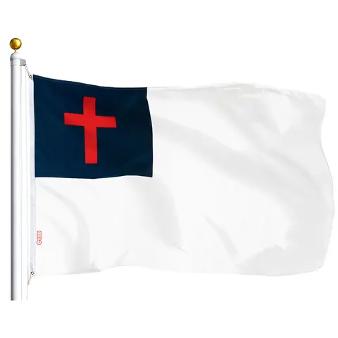 Christian Cross Flag 3x5 Ft, Religious Flag, 75D Polyester | Indoor & Outdoor Flag