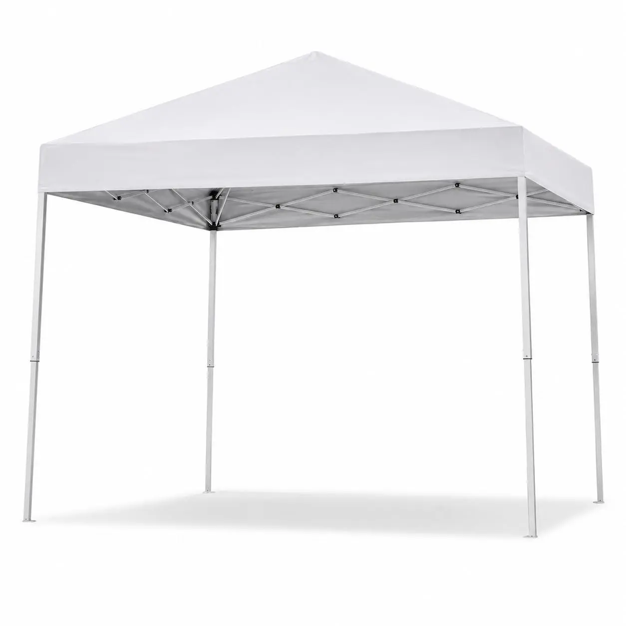 GARVEE 10x10 ft Instant Setup Pop Up Canopy Tent with Slant Legs, Heavy Duty Frame, Waterproof UV Protection, Portable Shade Shelter for Patio, Camping, White