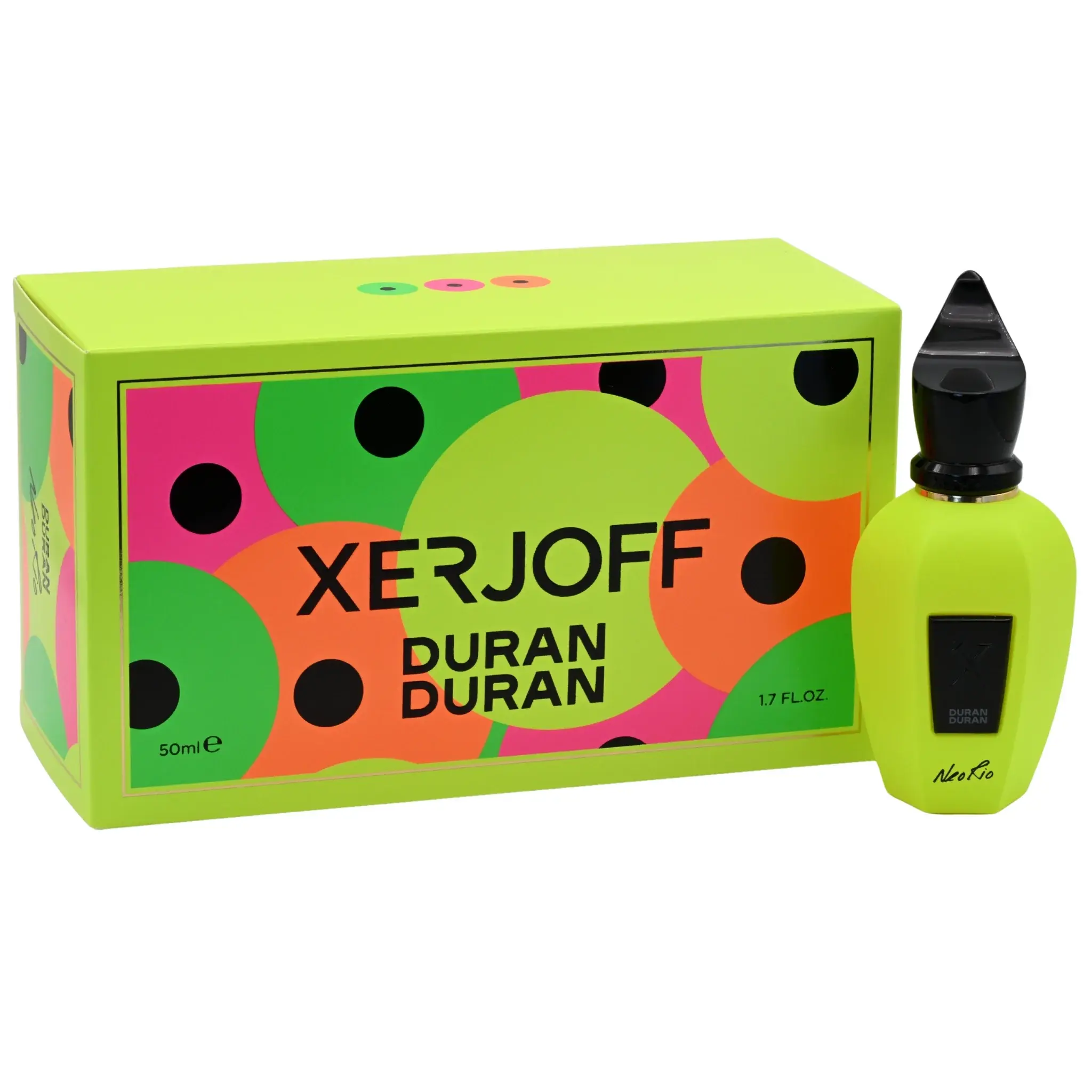 Xerjoff Duran Duran NeoRio Fluo Yellow Unisex Parfum Spray - 1.7 oz/50 ml bottle, bold sparkle, long-lasting, magnetic finish spray form