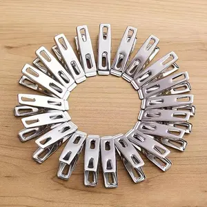 20 pieces of stainless steel clothespins, gold photo clips and other metal clothespins to keep food seals or objects tidy