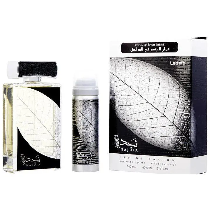 NAJDIA - EDP 100ML (3.4oz) + 1.7 oz / 50 ml Deodorant Spray BY LATTAFA