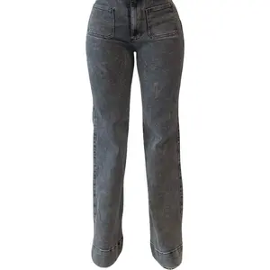 Jean Colombiano CBJ-007 Corte Campana - Classic Fit, Dark Wash, High Waist, Straight Leg, Comfortable Fit, Perfect for Everyday Wear