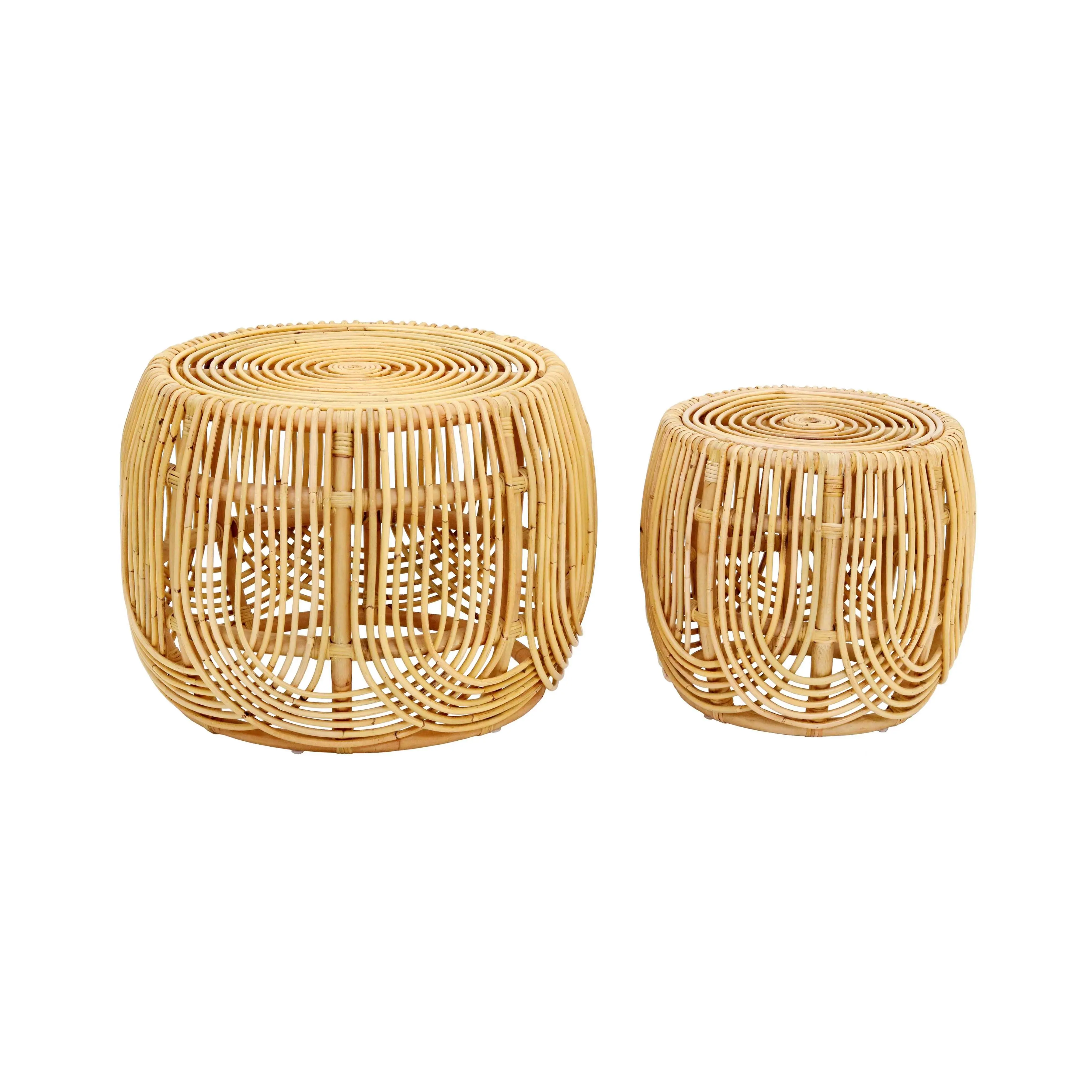 Azrina 2-Piece Rattan Nesting Table Set Azrina 2-Piece Rattan Nesting Table Set