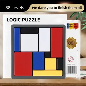 Logic Puzzle Brain Teaser Game for Kids & Adults, 88 Challenging Levels, Educational Logic Toy, Travel Games for Ages 7+