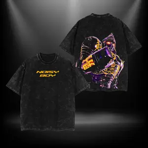 Noisy boy - Real Steel Menswear Gift for movie fans Top Apparel Classic Oversized Seamless Simple Straight Man designer shirts Men's Regular Fit Floral Print Tee