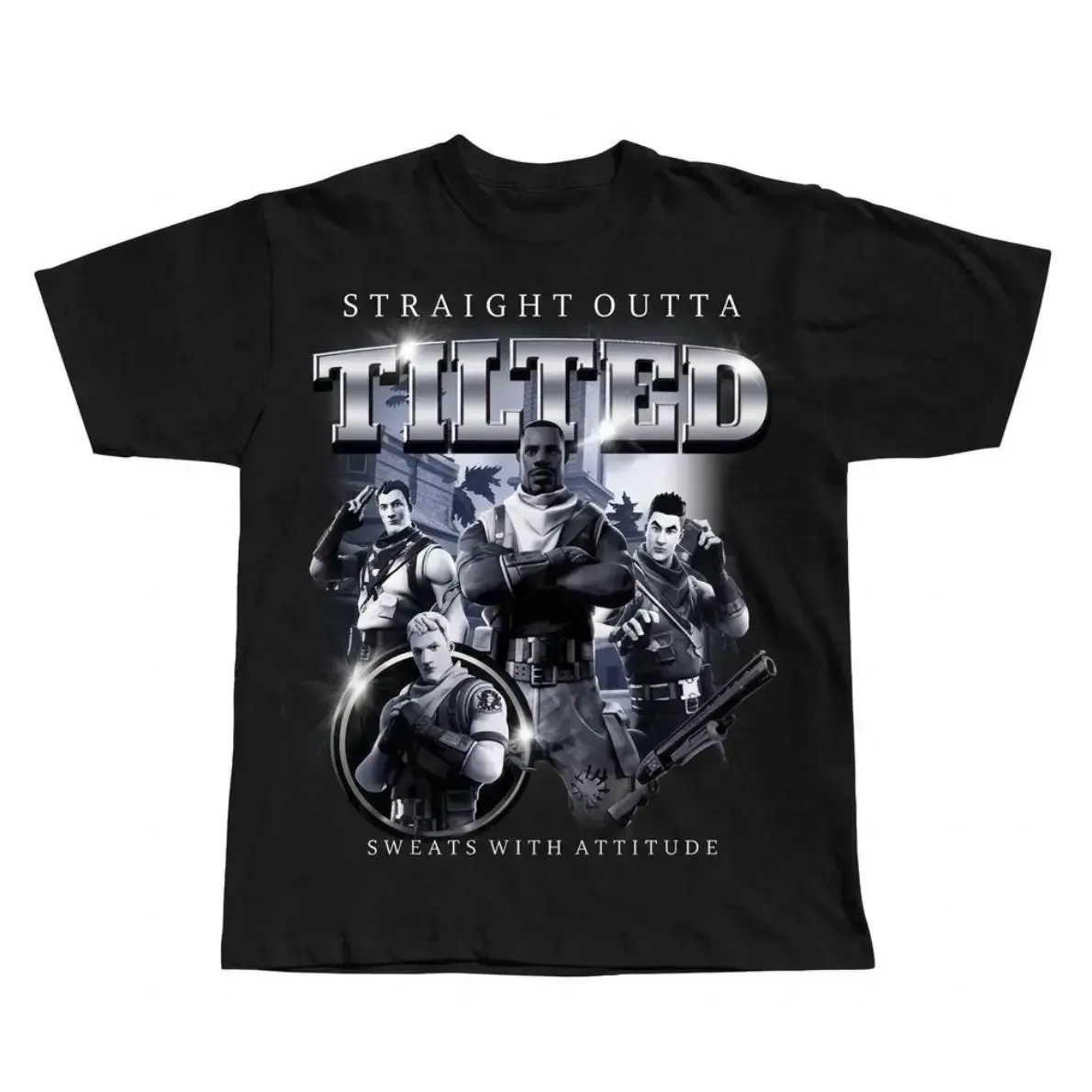 [100%25 Cotton]Straight Outta Tilted NWA Shirt, Funny shirt, Bootleg rap tee shirt, Oldschool rap tee, Vintage graphic tee, Meme shirt, Funny gift idea full size