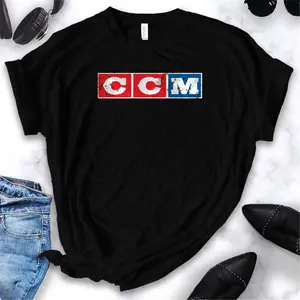 Classic Ccm Logo  T-Shirt Design With Weathered Vintage Look -  T-Shirt