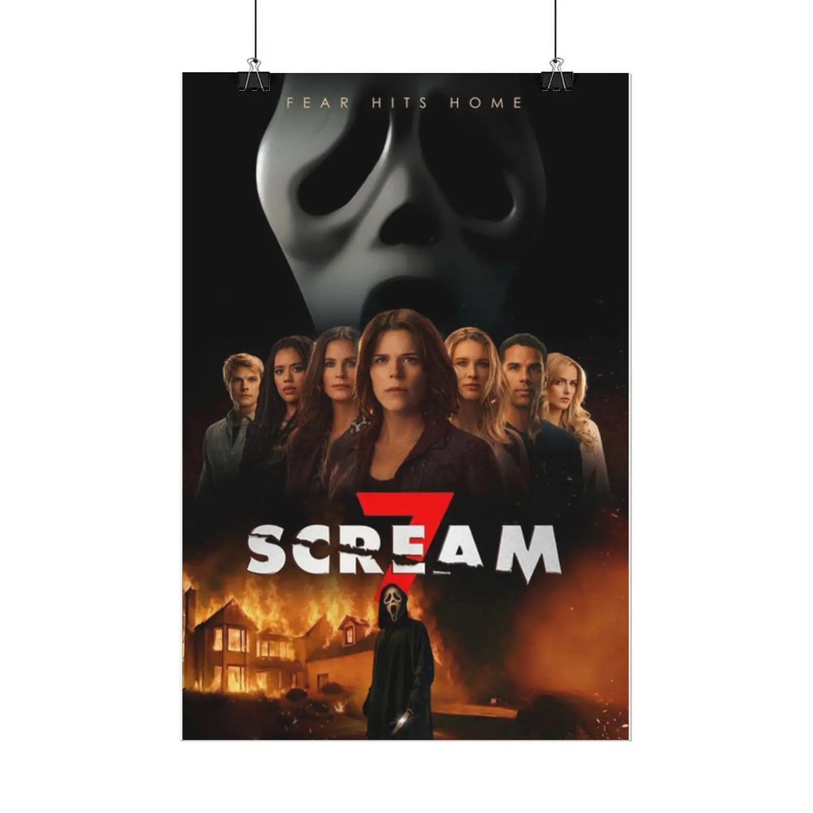 Scream 7 (2026) horror movie poster, modern film art print, canvas print poster, gift poster, movie fan collectible Decor Decoration