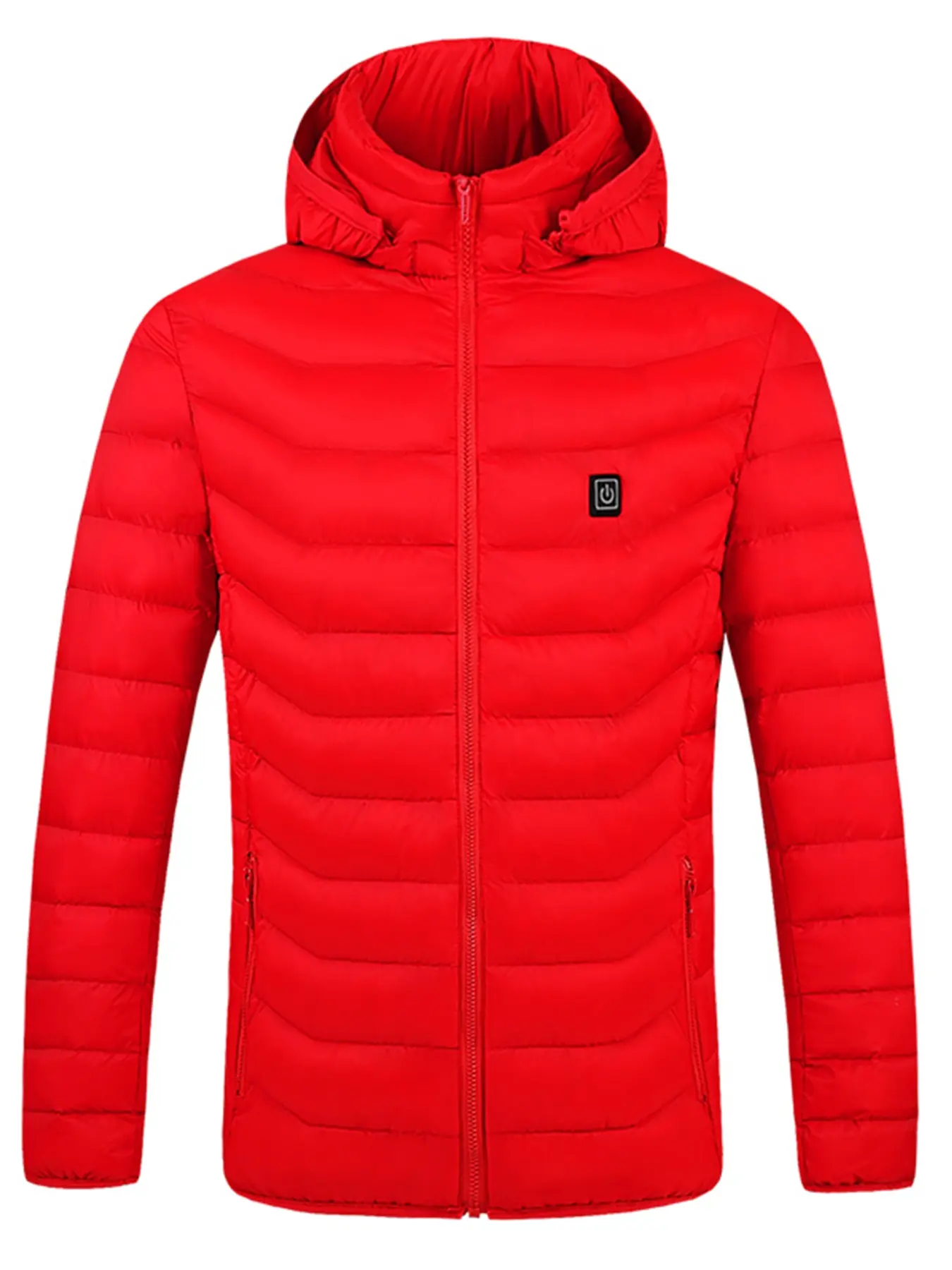 Men's Fall Winter Rechargeable Heated Hooded Jacket Coat, Hooded Puffer Coat, Multi-Heating Zones, Windproof Warmth, Outdoor & Daily Use