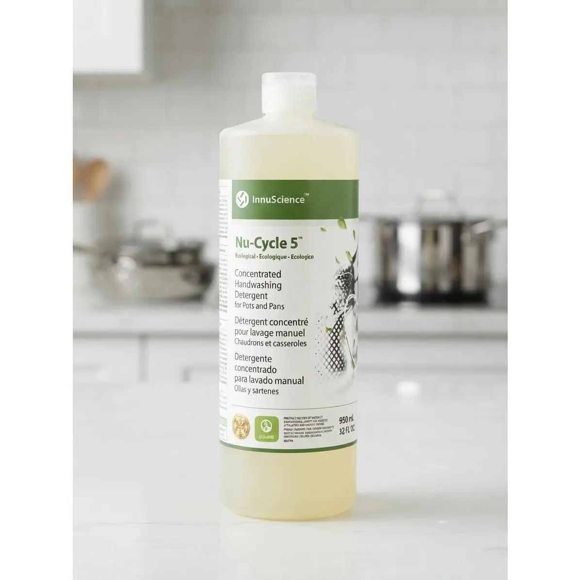 InnuScience Nu-Cycle 5 Concentrated Handwashing Detergent for Pots and Pans 955 mL Eco-Friendly Cleaning Solution  (6 pack)