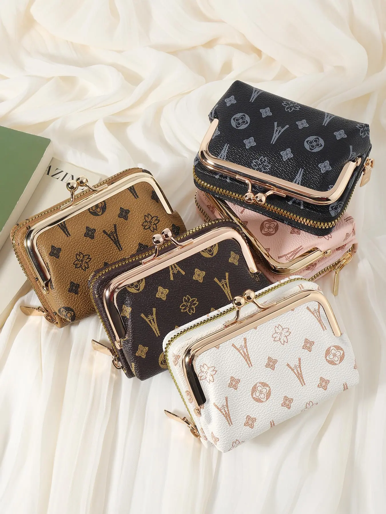 Women's Fashionable Minimalist Short Wallet Handbag, Casual Versatile Zipper Coin Purse, High-Quality Credit Card Storage Bag, Women's Stylish Wallet Card Bag, Wallet Card Holder, Zipper Pouch Wallet, Card Slot Wallet