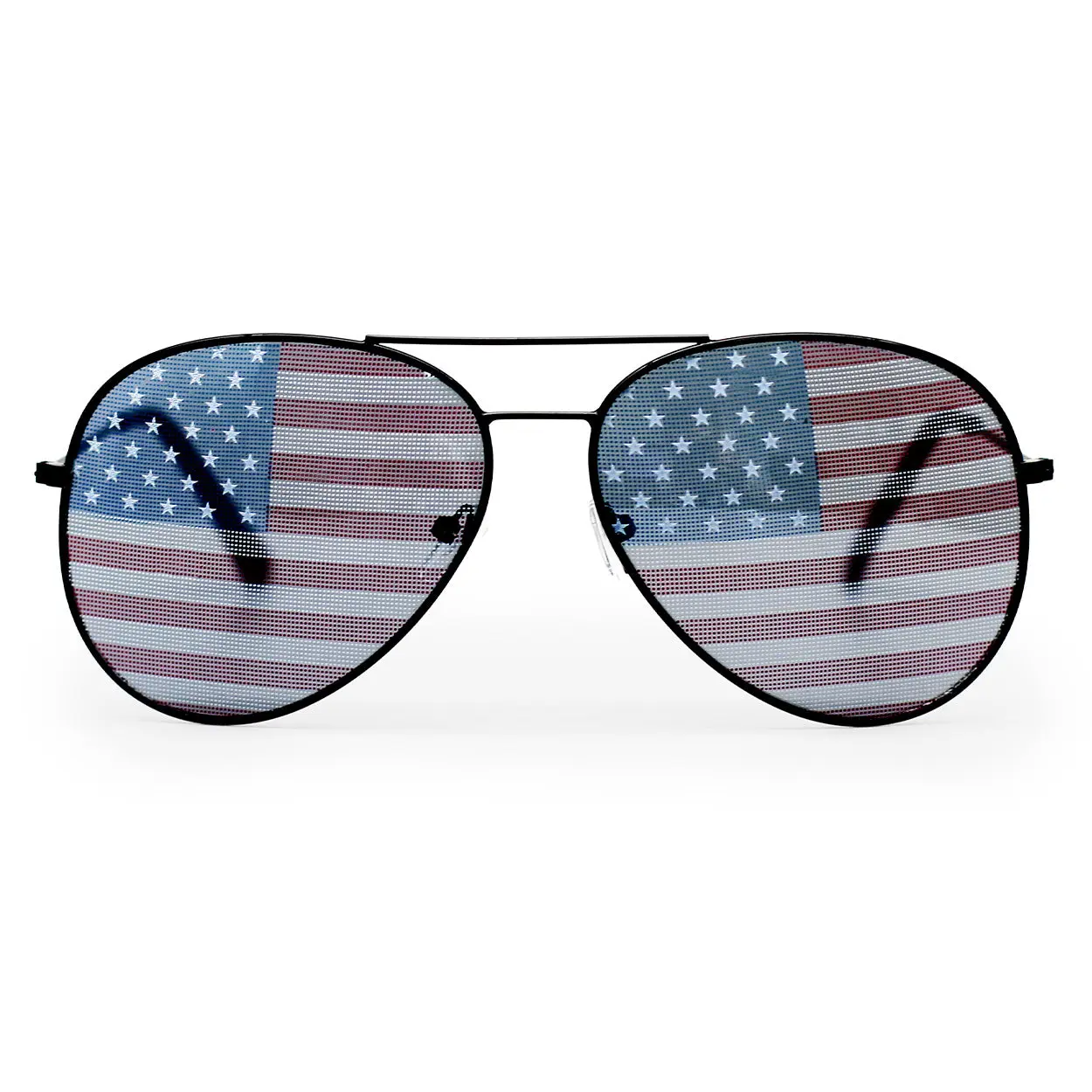 Patriotic Aviator Sunglasses with USA Flag Lenses - Trendy Streetwear Shades with UV400 Protection, Shatter-Resistant, Patriotic Sunglasses, Trendy Streetwear Sunglasses