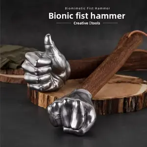 Multi-Purpose Solid Steel Fist Hammer | Walnut Handle | Ideas For Camping, Car Emergency & Home Use Kitchen Utensils Meat must-have tool Hand Tools Diy Tools