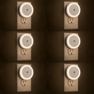 6-Pack Night Light with Smart Sensor Dusk to Dawn Sensor, Plug in Night Light, Dusk to Dawn Nightlight Led Night Lights for Bedroom, Bathroom, Hallway Warm White Home Lighting #SummerVibes
