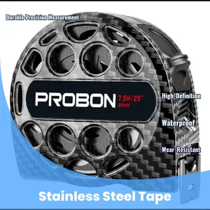 25Ft Stainless Steel Tape Measure | Hollow Thickened, Waterproof, High-Definition Inch Scale, Wear-Resistant Hook - Durable Measuring Tool for Construction & Home DIY