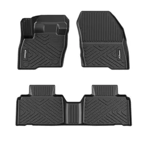 Floor Mats for 2015-2024 Ford Edge, TPE All Weather Custom Fit Front 1st & 2nd Row Floor Mats Liner Tray, All Weather TPE Floor Liners