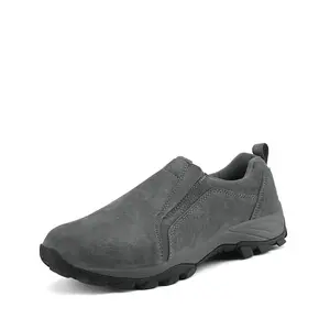 NORTIV8 Men's Slip On Loafers with Round Toe Leather Panels and Anti-Slip Rubber Outsole