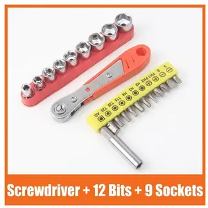 22pcs Of Mini 36-tooth Ratchet Screwdriver, Ratchet Combination Wrench Set, Two-way Ratchet, 36-tooth Ratchet, Quick Twisting, Easier Work, Designed for Work In Small Spaces, Can Be Operated with One Hand, A Good mini screwdriver giftsforhim tool set