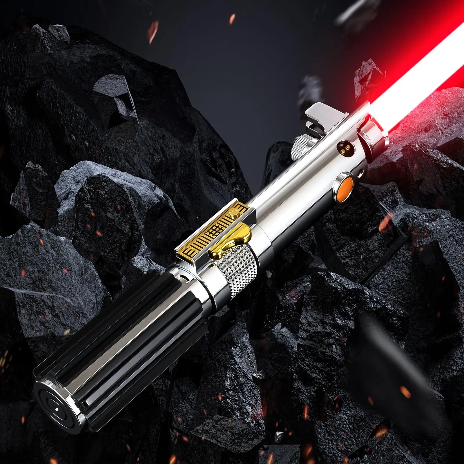 Light saber RGB Metal Handle Light-Up Saber with 16 Color Options, Featuring Switchable Sound And Light Effects, Perfect As a Gift for Boys And Girls for Halloween Or Christmas. Color-Changing Luke Skywalker Light saber