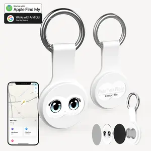 Smart GPS Tracker with Contact Info Tag for Lbubu | Apple Find My & Android FindHub Compatible | Global Positioning | No Subscription Fees | Cute Character Design | High Recovery Rate for Pets, Keys, Bags, Kids & More case car summerwins