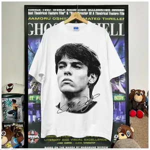 Football Superstar Kaká Vintage Graphic Print Men's Round Neck Tee, Casual Short Sleeve T-shirt for Summer, Fashion Men's Top for Daily Wear Menswear Tshirt Streetwear Crewneck Tropical Wetsuit Shortsleeve White