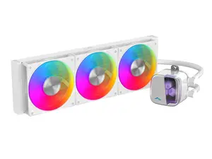 SAMA L70 360mm Liquid CPU Cooler AIO Cooler with ARGB Infinity Mirror Effect 3x120mm ARGB Light Sync with Motherboard PWM 28mm Fans Low-Noise for AMD AM4/AM5, Intel LGA 1700/1150/1151/1200/1851 Thermal Grease/White