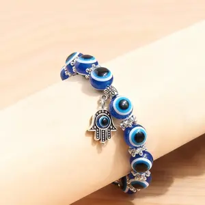 Hamsa Hand Bracelet for Protection and Luck HandmadeLink Bracelets for Women Men Amulet Jewelry