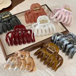 High Quality Large Pumpkin Shape Hair Claw For Women Elegant Back Head Headband Claw Clip Hair Clip Fashion Hair Accessories