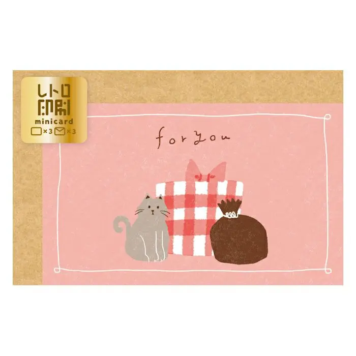 Furukawa Shiko Retro Print Mini Card Postcard 3 Cards & 3 Envelopes