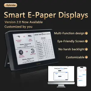Kylandar 7-inch E-paper Calendar V2.0: Eye-friendly, Glare-free Digital Planner with Customizable Content. Edit and Sync Easily from Computer & Smartphone. Perfect for Professionals Seeking a Sustainable, Efficient, and Personalizable Scheduling Solution.