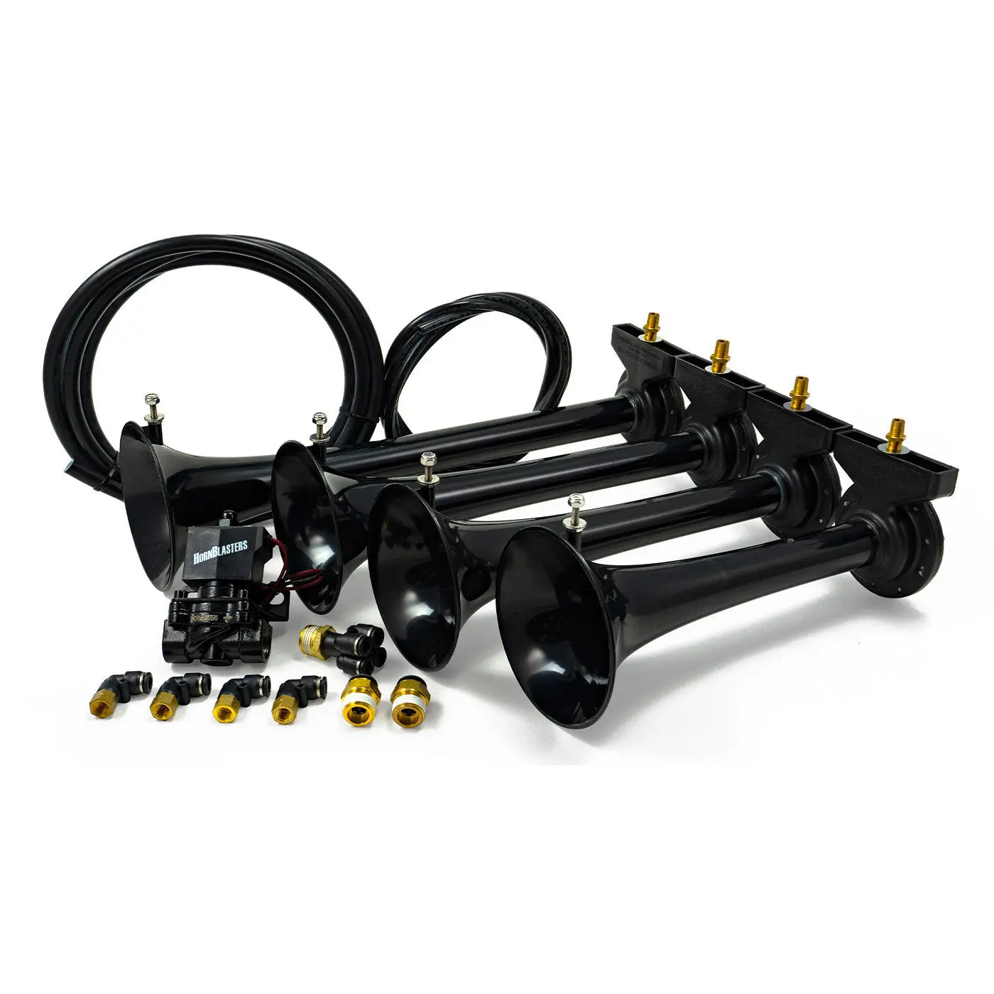 HornBlasters Shocker XL Train Horn | 12V, Individually Mounted, Lifetime Warranty, US Train Horn Chords, Lightweight Design, Precision-Tuned Sound