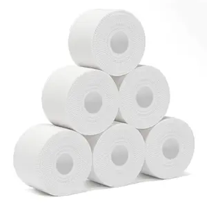White Athletic Training Sports Tape, 6 Counts Persistent No Sticky Residue & Easy To Tear Strong Grip Superior Grip Sports Wrist Ankle Tape for Athletes Coaches