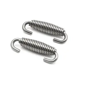 2pcs Stainless Steel Silver Tone Swivel Motorcycle Pipe Springs
