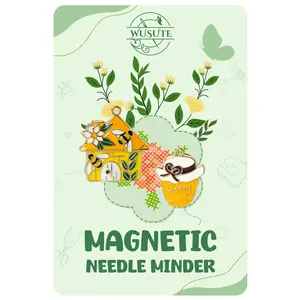 2 Pack Needle Minders for Needlepoint, Cute Bee Needle Minder Magnet for Cross Stitch and Embroidery, Sewing Needlework Accessories for Organizing