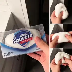 Soap Ball Squishy Soap Stress Ball Fidget Toy Crunchy Squeeze Ball Round Blocks Filled ASMR Anti Stress Toys for Kids & Adults